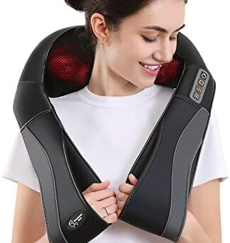 Back Neck Shoulder Massager with Heat, Shiatsu Electric Deep Tissue 3D Kneading Massagers for Relief on Waist, Leg, Calf, Foot Full Body Muscles, Gift for Men Women Mom Dad
