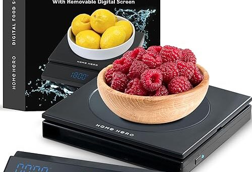 Digital Food Scale, Digital Kitchen Scale - Scale for Food Ounces and Grams, Food Scales Digital Weight Grams and Oz, Kitchen Scales Digital Weight, Digital Scale Kitchen, Food Weight Scale (Black)