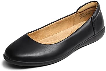 DREAM PAIRS Women’s Comfortable Ballet Dressy Work Flats, Round Toe Slip on Office Shoes