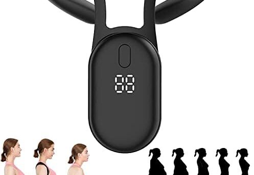 Generic Soothing Neck Instrument, Lymphatic Drainage Device for Neck, Portable Neck Lymphatic Massager, Body Shaping Pose Reminder for Correct Posture, Belt Relief Massage Device for Adult (Black)
