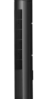 HOLMES 31" Manual Tower Fan, 70° Oscillation, 3 Speeds, 2-Hour Auto Shut-Off Timer, Adjustable Vents, Compact and Slim Profile, Carry Handle, Ideal for Cooling your Home, Bedroom or Office, Black