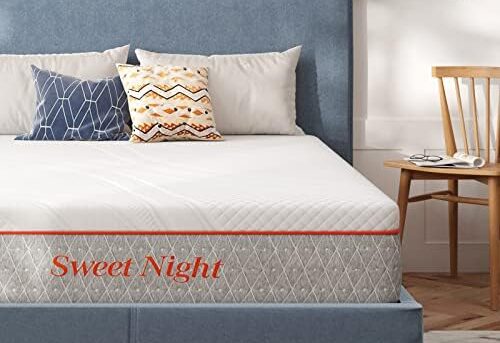 Sweetnight Full Size Mattress, 10 Inch Full Bed Mattress, Double Sides Flippable Full Memory Foam Mattress in a Box, Perforated Foam and Gel Infused for Pressure Relief and Comfort Sleep