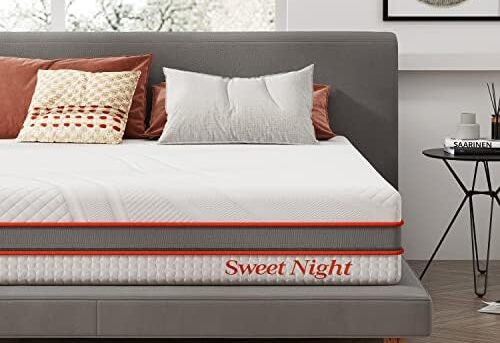 Sweetnight Queen Mattress, 12 Inch Gel Memory Foam Mattress in a Box for Cooling Sleep, Flippable Mattress with Two Firmness Preference, Pressure Relieving, CertiPUR-US Certified