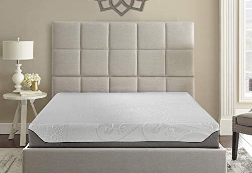 Boyd Sleep Cooling Air Flow Gel Memory Foam Mattress with IceLux Cover, 10" Queen,White