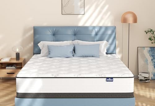 Full Size Mattress, 10 Inch Full Mattress in a Box, Hybrid Mattress with Memory foam and Pocketed Coils for Breathable and Durable Support, CertiPUR-US Certified