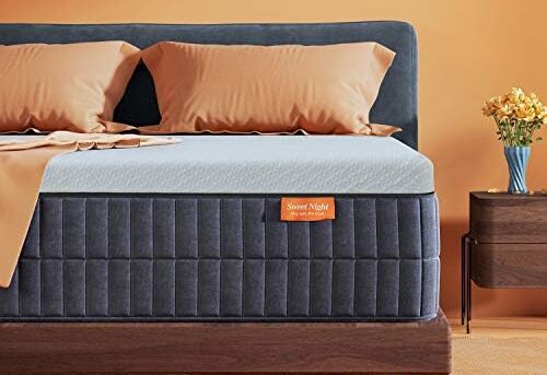 Sweetnight 12 Inch King Mattress in Box, King Size Memory Foam Mattress for Motion Isolation & Comfy, Flippable Comfort with Two Firmness, Sunkiss