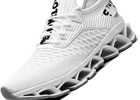 Chopben Men's Running Shoes Blade Non Slip Fashion Sneakers Breathable Mesh Soft Sole Casual Athletic Walking Shoes